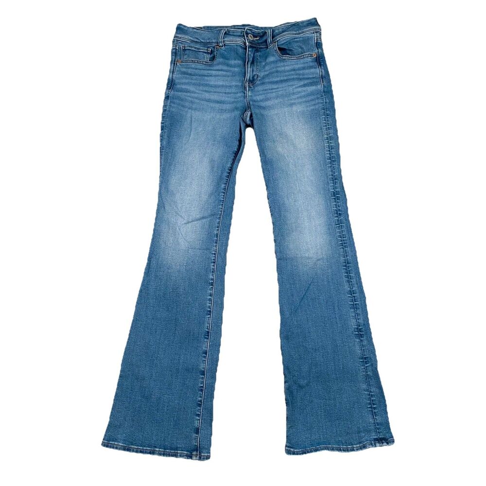 American Eagle Jeans Womens 6 Blue Kick Boot Bootcut Mid Rise Stretch Denim